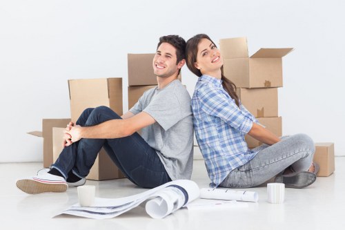 Household belongings prepared for a local move in Holloway