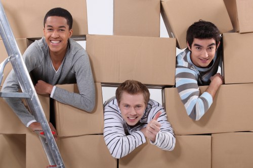 Loading furniture and boxes into a local removal van in Holloway