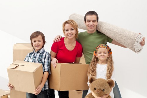 Commercial furniture pick-up service in Holloway office setting