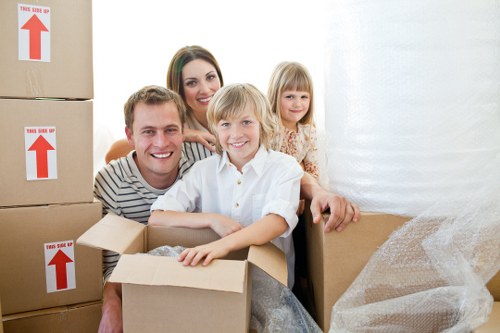 Careful loading of household items for a Holloway move
