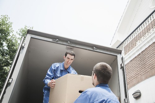 Man and van team reviewing safety procedures before starting work