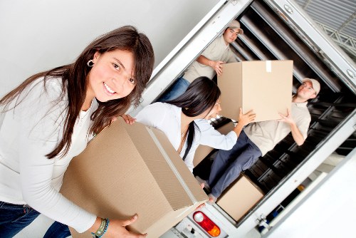 Loaded van with secured items and clear space for safe movement