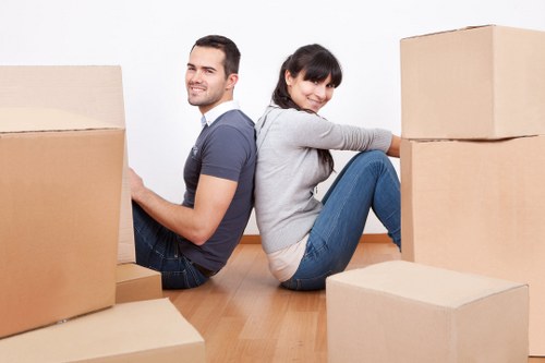 Organised packing and labelling for an office move in Holloway